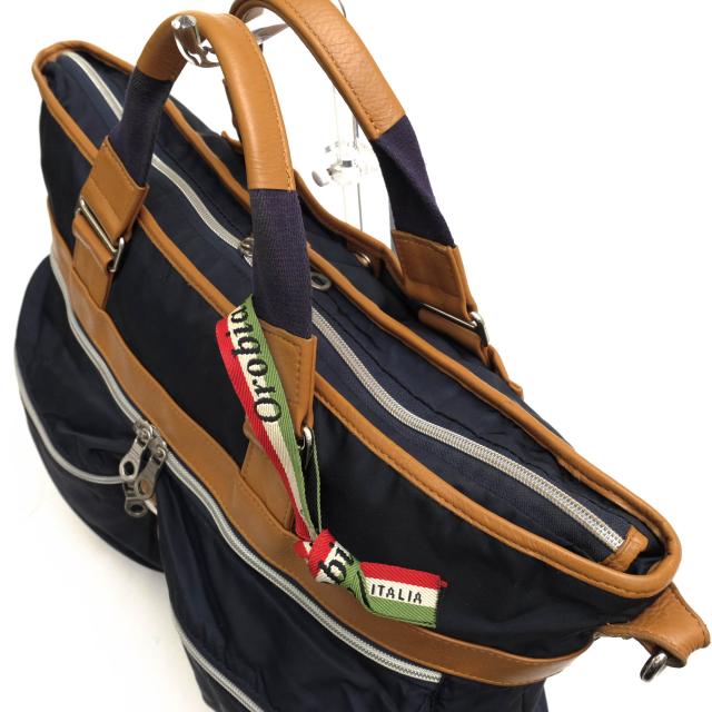 ○オロビアンコ orobianco 伊リモンタ社ナイロン 牛革 ビジネスバッグ ABBATE アバテ 2WAY リュック メンズ 【中古】 中古 ○オロビアンコ orobianco 伊リモンタ社ナイロン 牛革 ビジネスバッグ