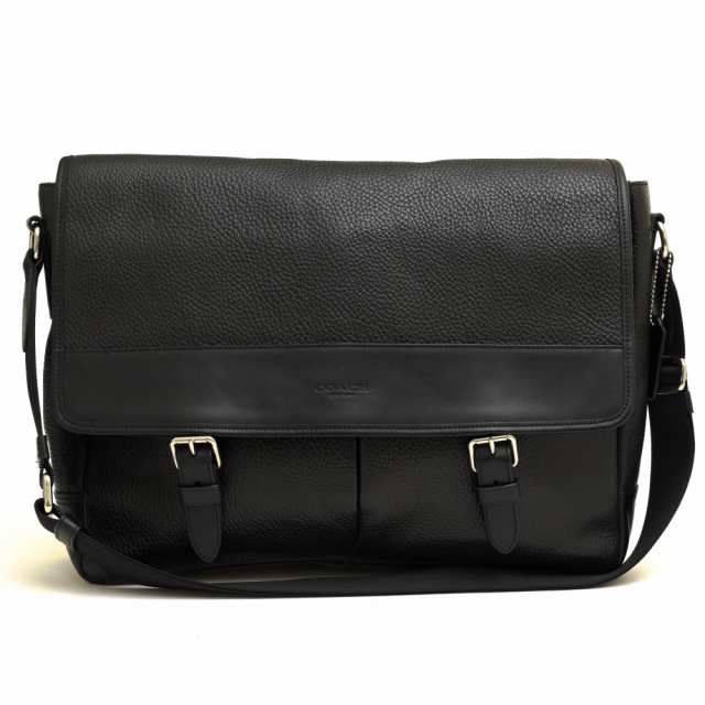 ○コーチ COACH ペブルドレザー 牛革 ショルダーバッグ F54149 Henry Messenger In Pebble Leather ヘンリー メッセンジャー B4サ 中古