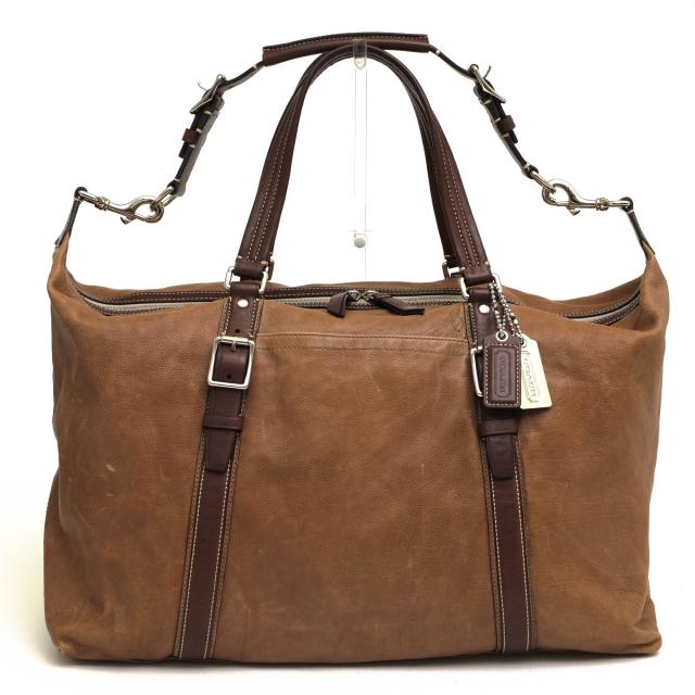 ○コーチ COACH 牛革 カーフ ボストンバッグ 70388 Harrison Large Ziptop Satchel ハリソン ラージ ジップ トップ サッチェル 2WA 中古