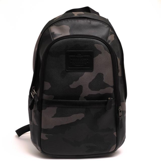 ○コーチ COACH  リュック F71995 BACKPACK IN PRINTED PVC ノートPC収納可 迷彩・カモフラージュ柄 デイパック メンズ 【中古】 中古