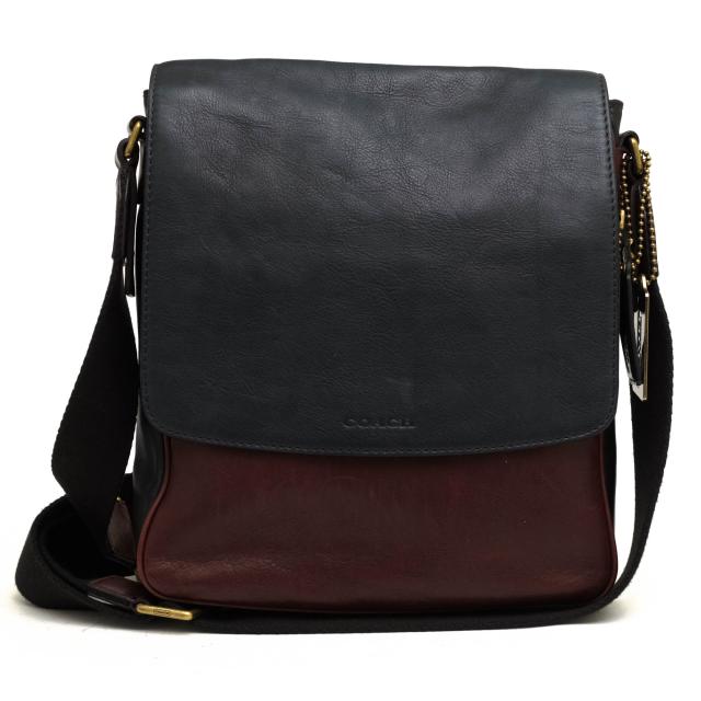 ○コーチ COACH 牛革 ショルダーバッグ 71423 Bleecker Map Bag In Colorblock Leather ブリーカー マップ バッグ カラーブロック  中古