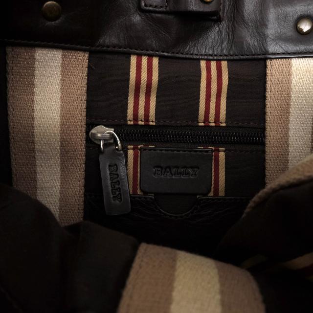 ○バリー BALLY TRAINSPOTTING トレインスポッティング カーフ 牛革 トートバッグ TENIRO A4サイズ収納可 2WAY ショルダーバッグ 中古_8