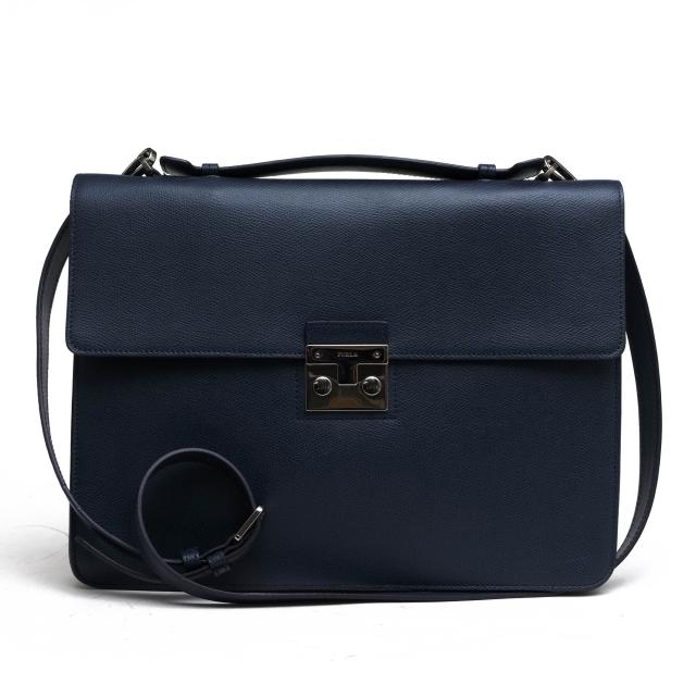 ○フルラ FURLA MAN マン 牛床革 アレス セカンドバッグ/クラッチバッグ 901435 ATLANTE アトランテ フラップ式 2WAY ショルダーバ 中古