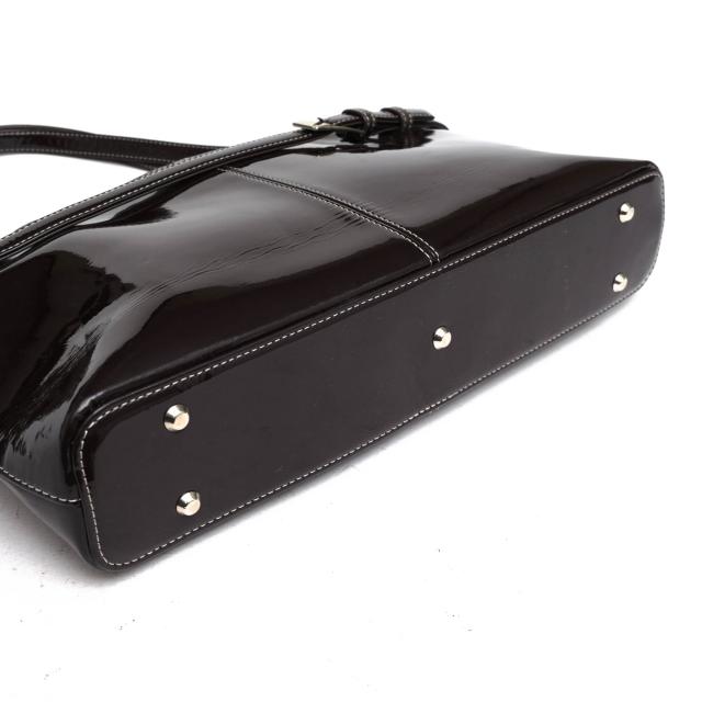 ○濱野 ハマノ HAMANO 人工皮革 エナメル加工 トートバッグ 87-65491