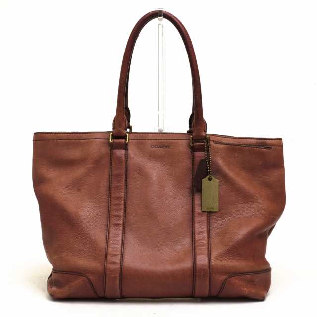 ○コーチ COACH ペプルドレザー 牛革 トートバッグ 71099 BLEECKER BUSINESS TOTE IN PEBBLE LEATHER ブリーカー ビジネストート 中古