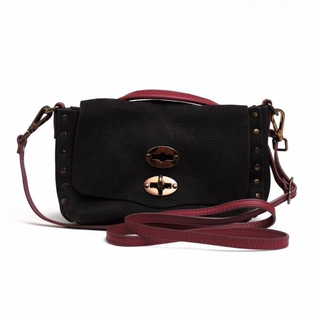 ○ザネラート ZANELLATO ヌバック ハンドバッグ POSTINA BABY ポスティーナ ベイビー フラップ式 2WAY ショルダーバッグ シボ革 シ 中古の通販は