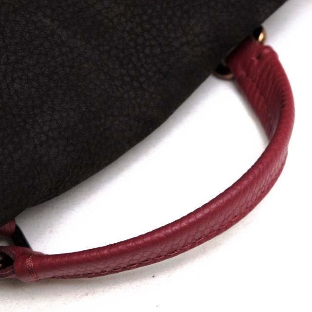 ○ザネラート ZANELLATO ヌバック ハンドバッグ POSTINA BABY ポスティーナ ベイビー フラップ式 2WAY ショルダーバッグ シボ革 シ 中古_5