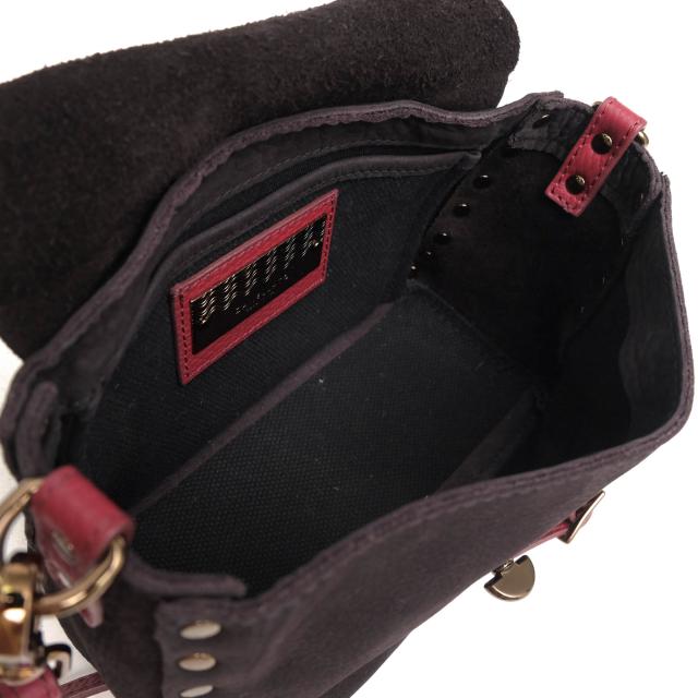 ○ザネラート ZANELLATO ヌバック ハンドバッグ POSTINA BABY ポスティーナ ベイビー フラップ式 2WAY ショルダーバッグ シボ革 シ 中古_6