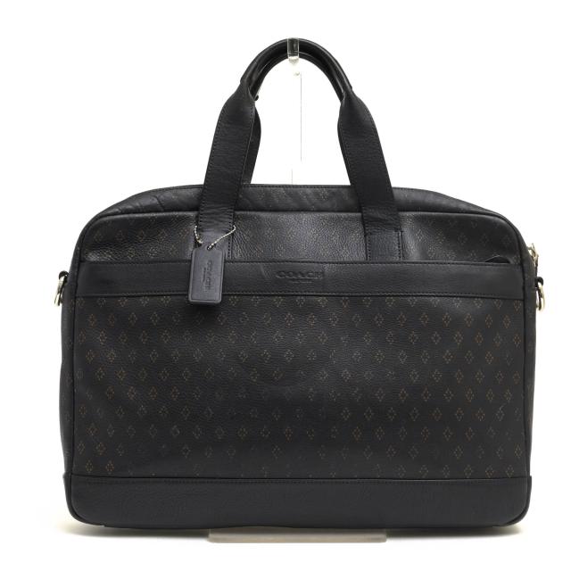 ○コーチ COACH 牛革 カーフ ビジネスバッグ F71561 HUDSON BAG IN SMOOTH LEATHER ハドソン スムースレザー シボ革 シュリンクレ  中古