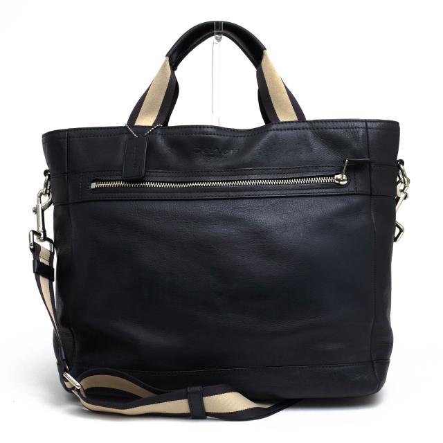 ○コーチ COACH スムースレザー 牛革 トートバッグ F71792 Utility Tote In Smooth Leather ユーティリティートート 2WAY ショルダ 中古