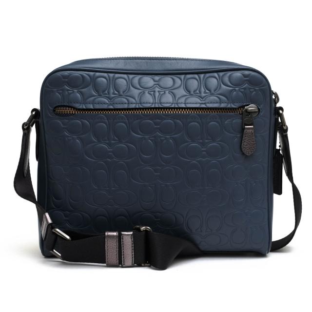 ○コーチ COACH 牛革 ショルダーバッグ 68091I シグネチャー柄 メンズ 【中古】 中古