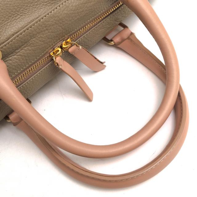 ○ポールスミス Paul Smith トープ 牛革 ハンドバッグ PWN332 フレーム 