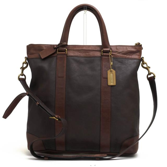 ○コーチ COACH イタリア産チェルボレザー 牛革 トートバッグ 70477 CROSBY Leather Tote クロスビー レザー トートX 2WAY ショル  中古