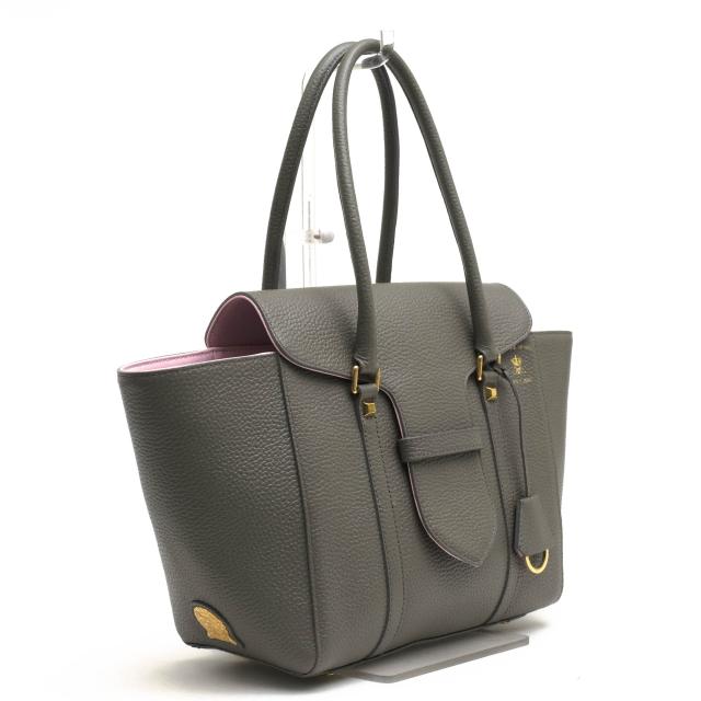 ○エーディーエムジェイ ADMJ オイスターグレー 子牛革 トートバッグ MOZART WING TOTEBAG 23cm モーツァルト ウィング トートバッ 中古 ○エーディーエムジェイ ADMJ オイスターグレー 子牛革 トートバッグ
