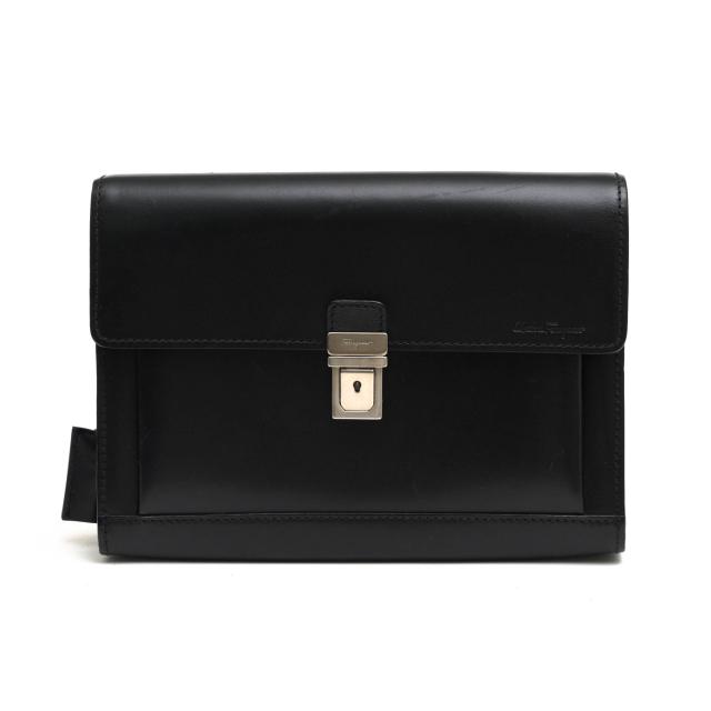 ○フェラガモ Salvatore Ferragamo 牛革 カーフ セカンドバッグ/クラッチバッグ EO-24 8113 フラップ式 メンズ 【中古】 中古