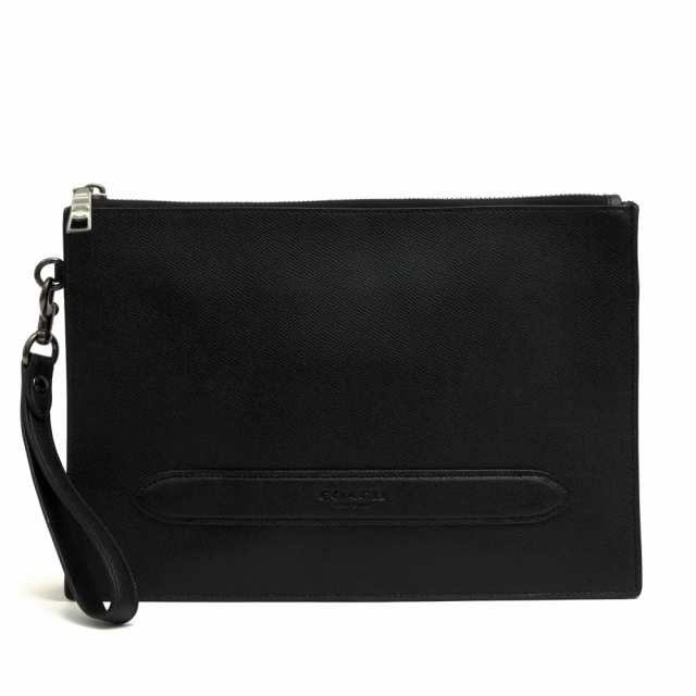 ○コーチ COACH クロスグレインレザー 牛革 セカンドバッグ/クラッチバッグ F68154 Structured Pouch メンズ 【中古】 中古