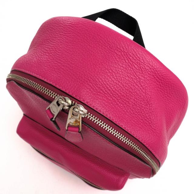 ○コーチ COACH ペブルドレザー 牛革 リュック F30550 Medium Charlie Backpack ミディアム チャーリー バックパック シボ革 シュ  中古_4