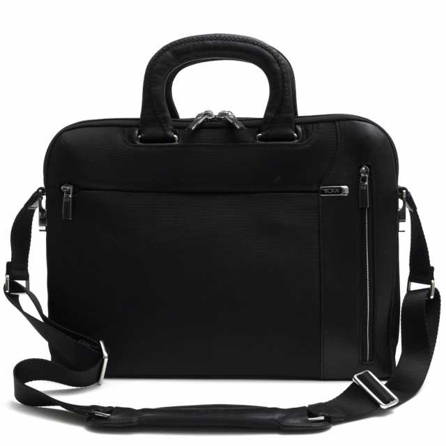 ○トゥミ TUMI マイクロバリスティックHTLS カーフスキン 牛革 ビジネスバッグ 25612D ARRIVE Seville Slim Brief セビリア スリム 中古