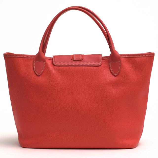 ○ロンシャン Longchamp ペブルドレザー 牛革 トートバッグ シボ革 シュリンクレザー 定番 レディース 【中古】 中古_1
