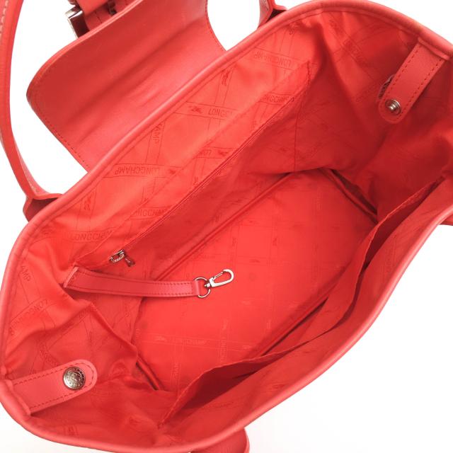 ○ロンシャン Longchamp ペブルドレザー 牛革 トートバッグ シボ革 シュリンクレザー 定番 レディース 【中古】 中古_7