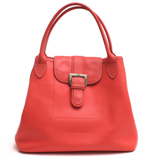 ○ロンシャン Longchamp ペブルドレザー 牛革 トートバッグ シボ革 シュリンクレザー 定番 レディース 【中古】 中古_8