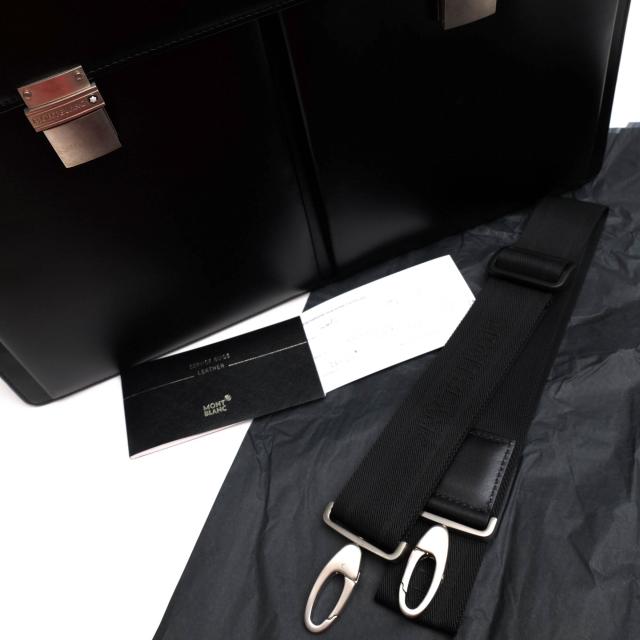 ○モンブラン MONTBLANC ヨーロッパ産フルグレインカウハイド 牛革 ビジネスバッグ 38032 Meisterstuck Double Gasset マイスター  中古 ○モンブラン MONTBLANC ヨーロッパ産フルグレインカウハイド 牛革