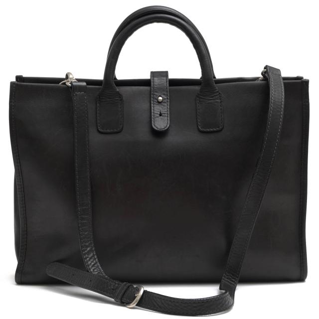○インディード INDEED 牛革 ソフトヌメ ビジネスバッグ No.333112 JUSTY ジャスティ A4ファイル収納可能 2WAY ショルダーバッグ   中古