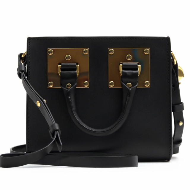 ○ソフィーヒュルム Sophie Hulme 牛革 Hearts ハンドバッグ Albion Box Tote アルビオン ボックス トート  ハートスタッズ 2WAY シ 中古｜au PAY マーケット