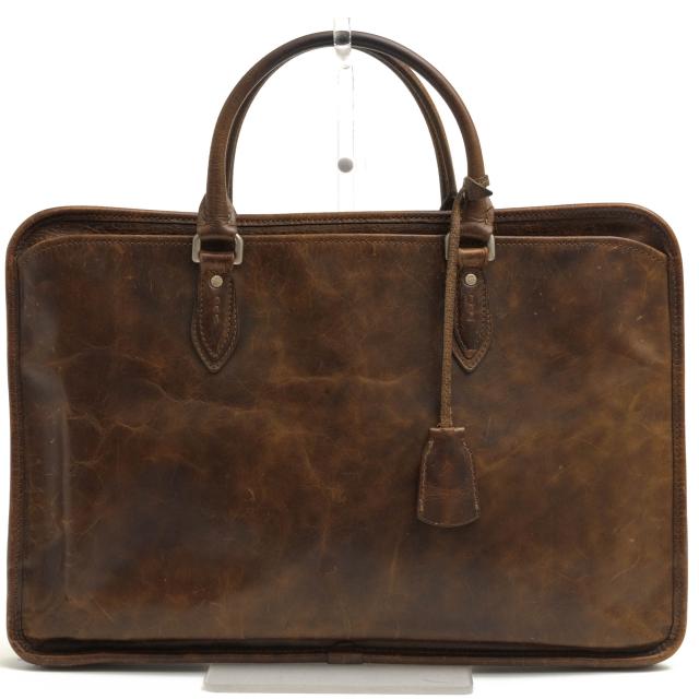 ○アニアリ aniary 牛革 ビジネスバッグ ワックスコーディング メンズ 【中古】 中古