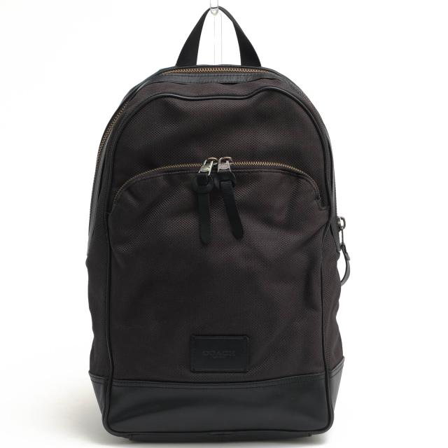 ○コーチ COACH 一部スムースカーフ 牛革 リュック F37610 Slim Backpack デイパック メンズ 【中古】 中古の通販は