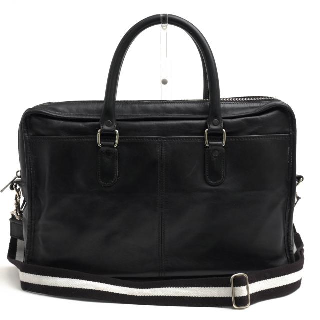 ○タスティング TUSTING Shoe Leather シューレザー 牛革 ビジネスバッグ Hargrave Brief ナチュラルワックス仕上げ 2WAY ショルダ 中古