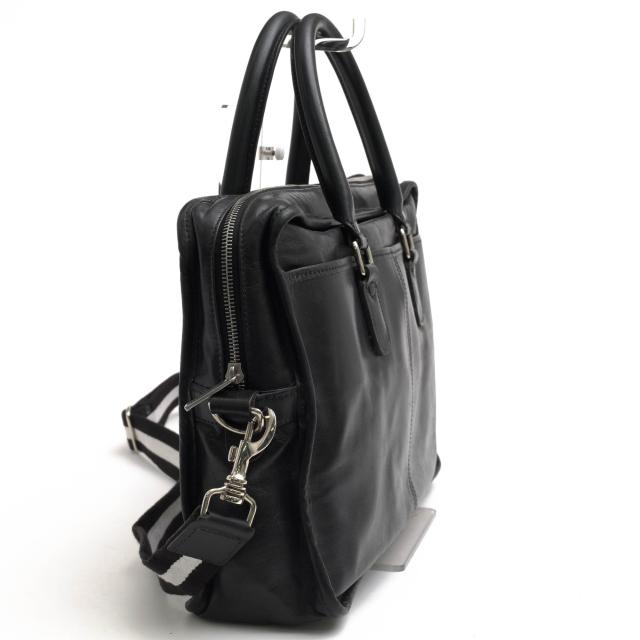 ○タスティング TUSTING Shoe Leather シューレザー 牛革 ビジネスバッグ Hargrave Brief ナチュラルワックス仕上げ 2WAY ショルダ 中古_2