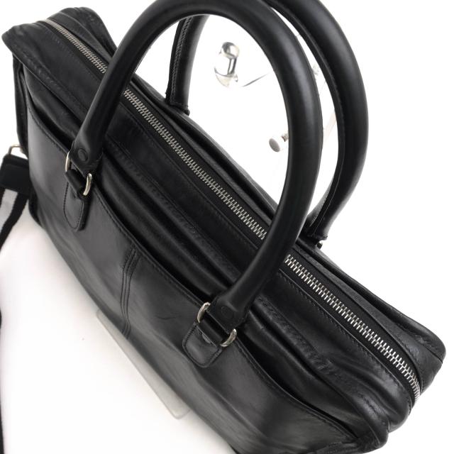 ○タスティング TUSTING Shoe Leather シューレザー 牛革 ビジネスバッグ Hargrave Brief ナチュラルワックス仕上げ 2WAY ショルダ 中古_4