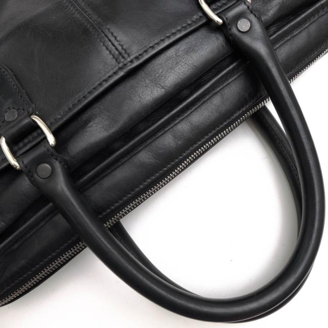 ○タスティング TUSTING Shoe Leather シューレザー 牛革 ビジネスバッグ Hargrave Brief ナチュラルワックス仕上げ 2WAY ショルダ 中古_6