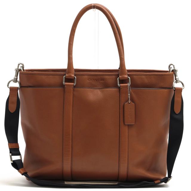○コーチ COACH 牛革 スムースレザー トートバッグ F71843 Business Tote In Smooth Leather ビジネストート A4サイズ収納可 2WAY  中古