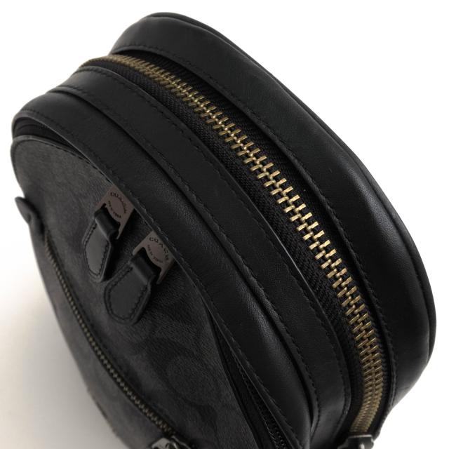 ○コーチ COACH シグニチャーコーテッドキャンバス 牛革 ショルダーバッグ F37573 Graham Pack In Signature Canvas グラハム パッ 中古 ○コーチ COACH シグニチャーコーテッドキャンバス 牛革 ショルダー