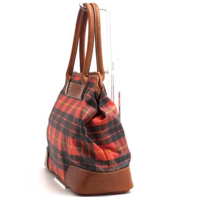 ○フェリージ Felisi スコティッシュキャンバス トートバッグ 12-33 タータンチェック柄 ユニセックス 男女兼用 メンズ 【中古】 中古 ○フェリージ Felisi スコティッシュキャンバス トートバッグ 12-33