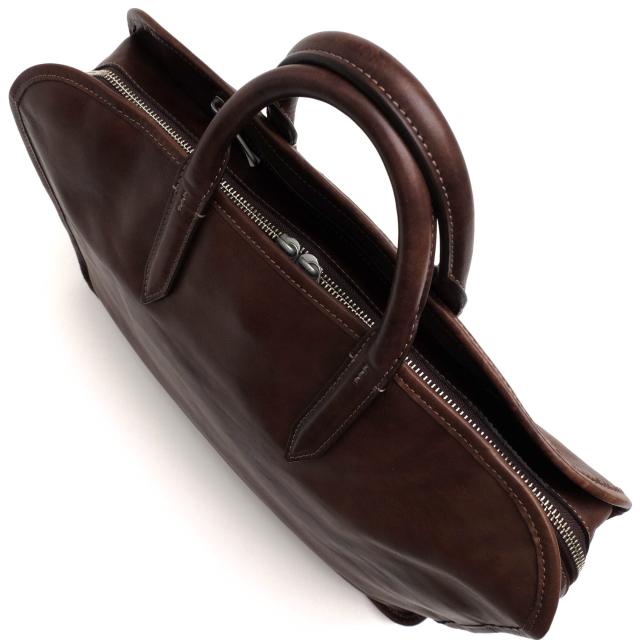 ○アニアリ aniary アイディアルヌメレザー 牛革 ビジネスバッグ ANS100 ヌメレザー ブリーフバッグ 迷彩・カモフラージュ柄 シボ  中古の通販は