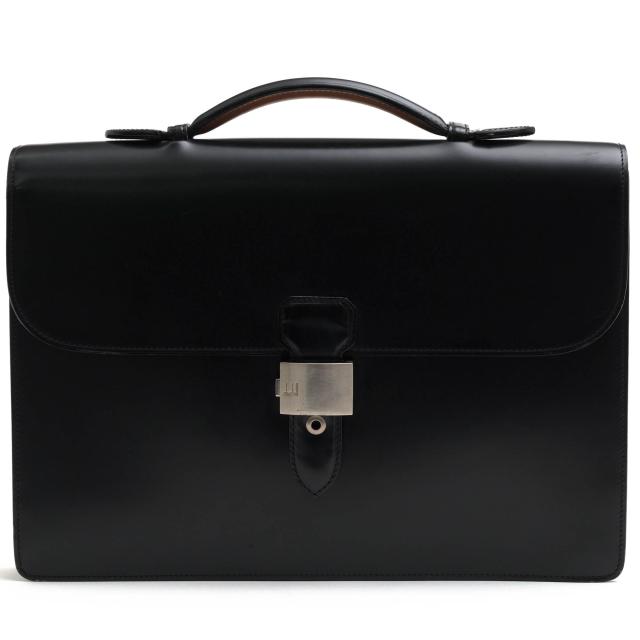 ○ダンヒル Dunhill 牛革 カーフ ビジネスバッグ YR6060A Confidential Briefcase コンフィデンシャル フラップ式 メンズ 【中古】 中古