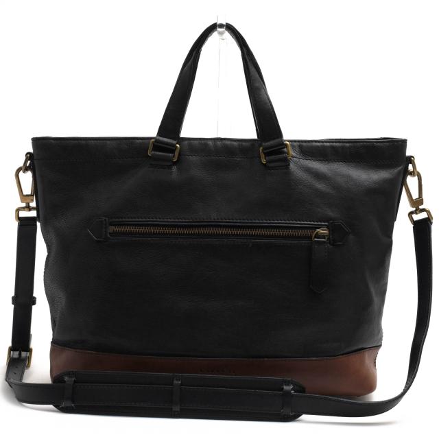 ○コーチ COACH 牛革 ビジネスバッグ 71453 Bleecker Urban Commuter IN Colorblock Leather ブリーカー カラーブロック レザー ア 中古