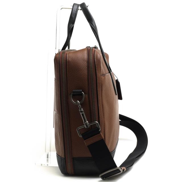 ○コーチ COACH ペブルドレザー 牛革 ビジネスバッグ F27617 Hamilton Day Brief ハミルトン デイ ブリーフ A4サイズ収納可 2WAY 中古_2
