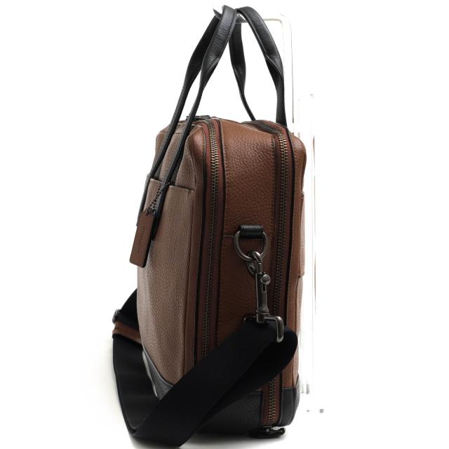 ○コーチ COACH ペブルドレザー 牛革 ビジネスバッグ F27617 Hamilton Day Brief ハミルトン デイ ブリーフ A4サイズ収納可 2WAY 中古_3