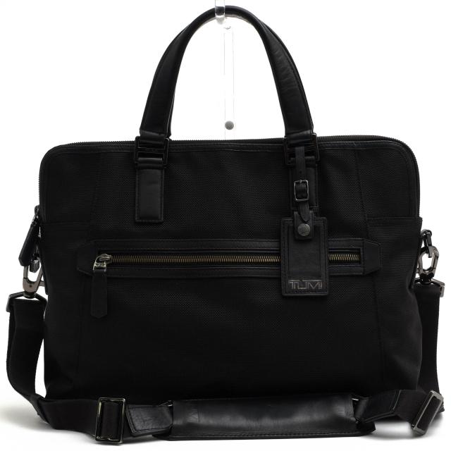 ○トゥミ TUMI FXTバリスティックナイロン ナパレザー ビジネスバッグ 68516DE BEACON HILL Branch Slim Laptop Leather Brief ビ  中古