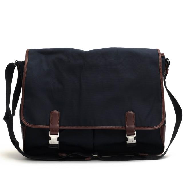 ○ダンヒル Dunhill 一部牛革 ショルダーバッグ L3WG65A Guardsman ガーズマン フラップ式 メッセンジャーバッグ メンズ 【中古】 中古