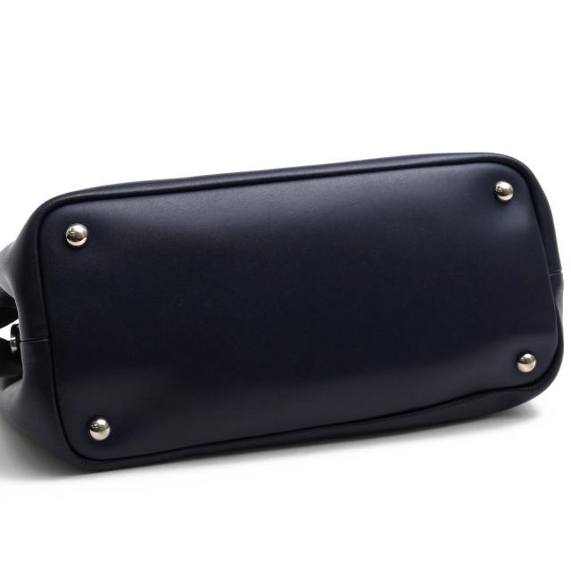 ○ロンシャン Longchamp スプリットカウハイド 牛革 ハンドバッグ