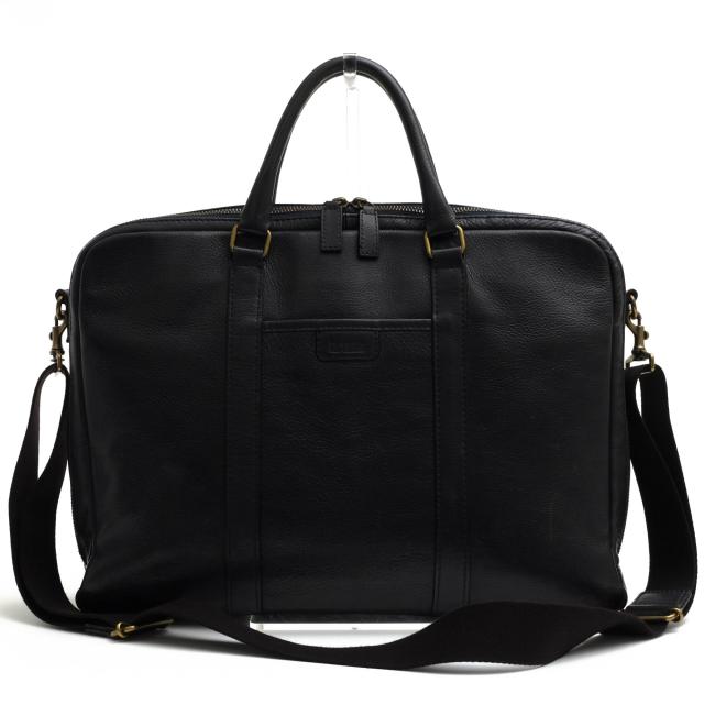 【最終お値下げ】heartman　ハートマン　レザー ビジネスバッグ ブラック ○ハートマン hartmann ナチュラルタンニン鞣しカウハイドレザー 牛革