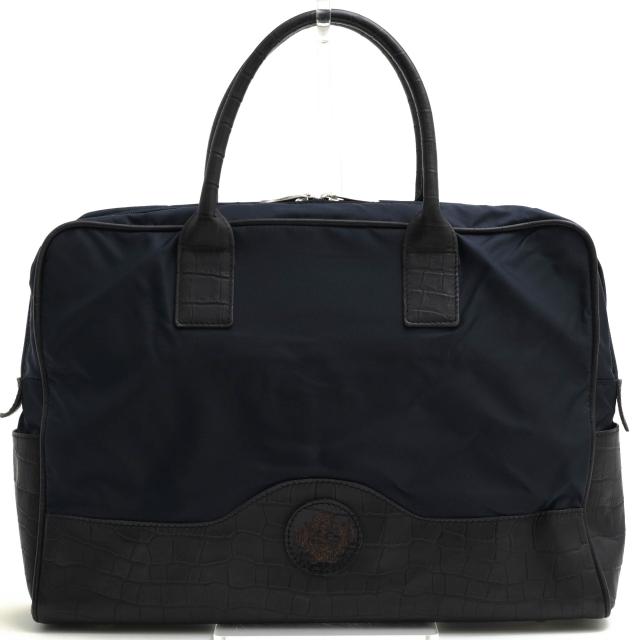 ○オロビアンコ orobianco 伊リモンタ社ナイロン 牛革 ビジネスバッグ クロコ型押し メンズ 【中古】 中古