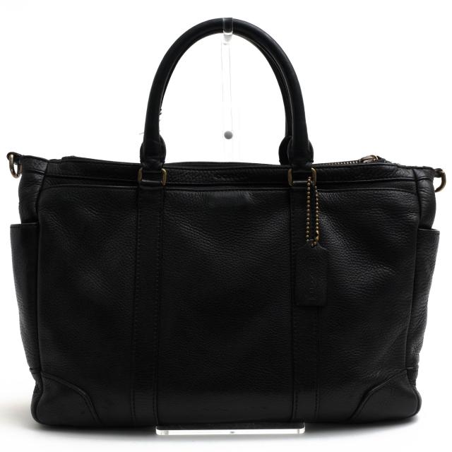 ○コーチ COACH 牛革 ぺプルドレザー ビジネスバッグ 71067 Bleecker Metropolitan Bag In Pebble Leather ブリーカー ペブルド レ 中古