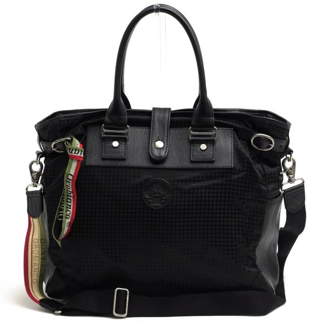 ○オロビアンコ orobianco 伊リモンタ社ナイロン 牛革 トートバッグ WANDALA SMALL K DA-A ワンダラ スモール 千鳥格子柄 2WAY シ  中古の通販は 18,148円