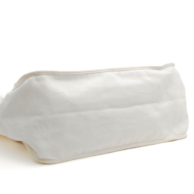 ○アルマーニ EMPORIO ARMANI コットンキャンバス 牛革 トートバッグ